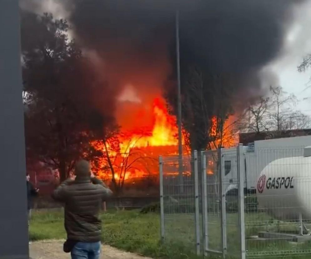 Pożar pociągu w Poznaniu