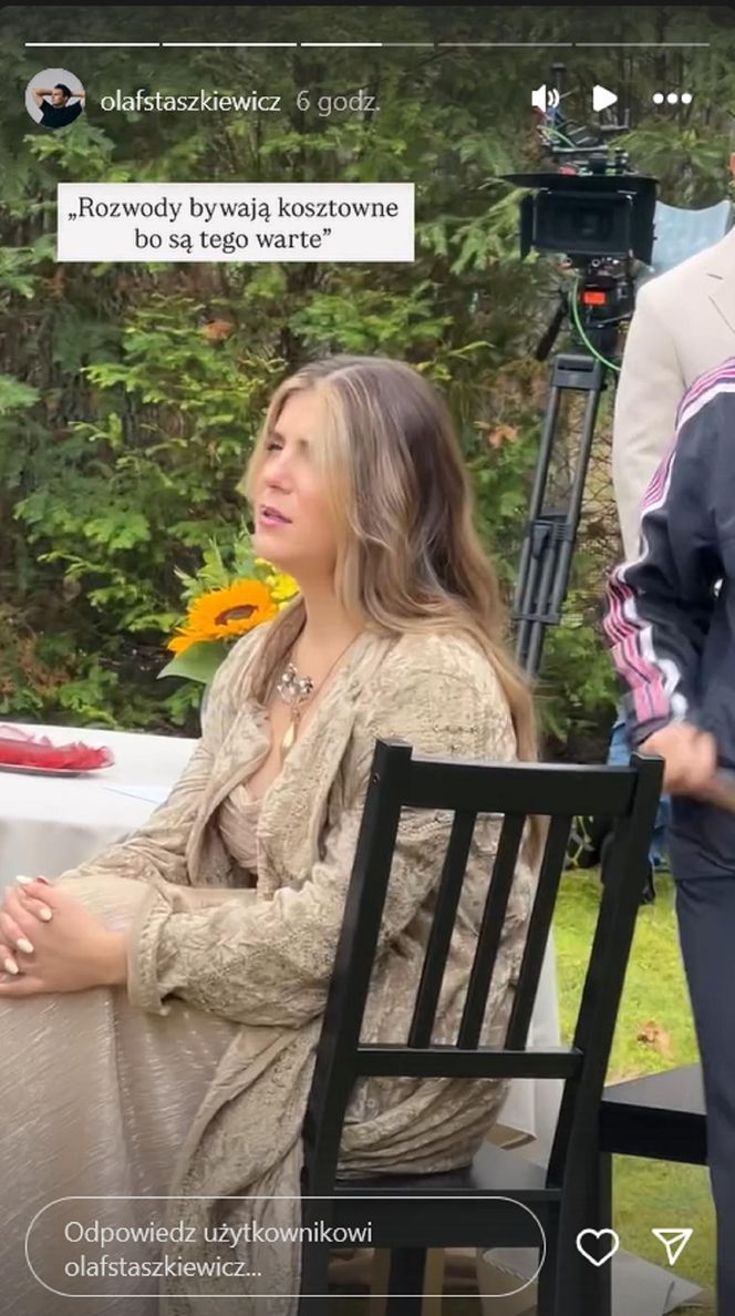 Barwy szczęścia. Agata (Natalia Zambrzycka) na planie