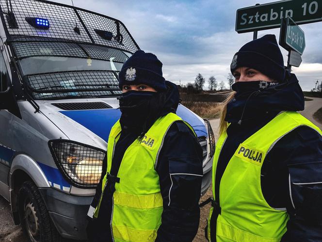 Policjantki na granicy polsko-białoruskiej