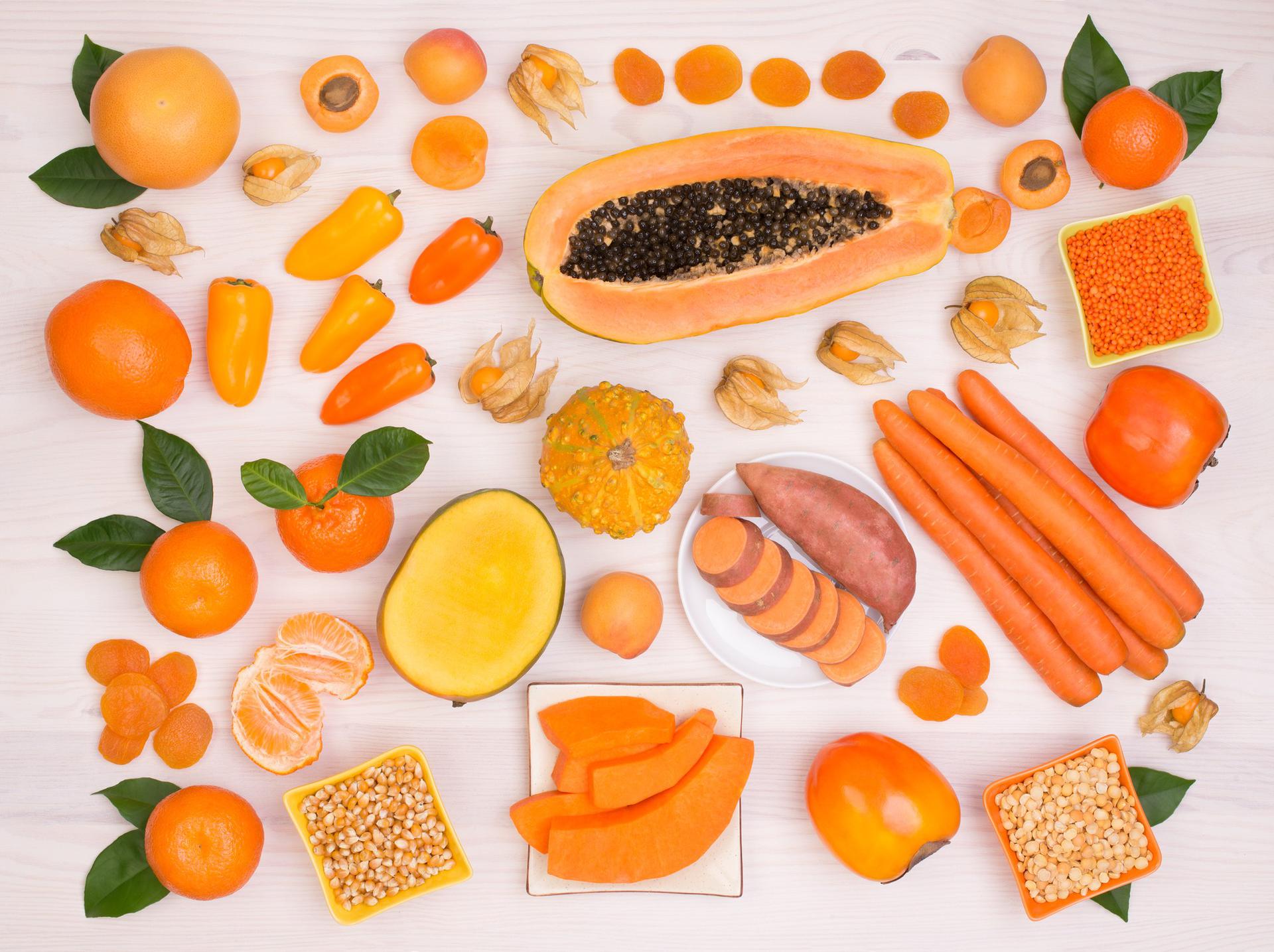 Orange colored foods