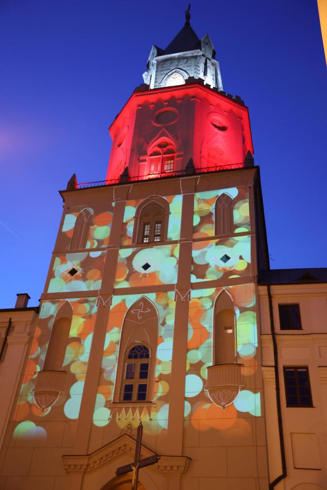 Lublinalia 2024. Na Wieży Trynitarskiej można oglądać wyjątkową iluminację.