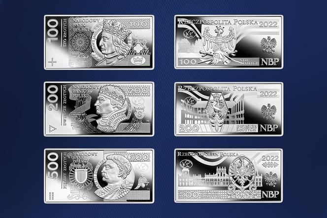 Zestaw srebrnych monet kolekcjonerskich NBP „Polskie banknoty obiegowe” 3