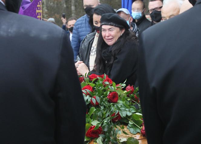 Ewa Krawczyk na pogrzebie męża Krzysztofa Krawczyka