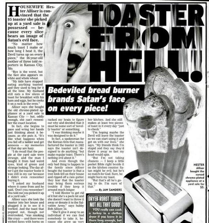 World Weekly News: Szatański toster
