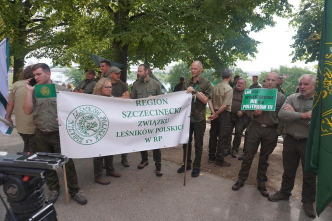 Protest leśników Szczecin 2024 