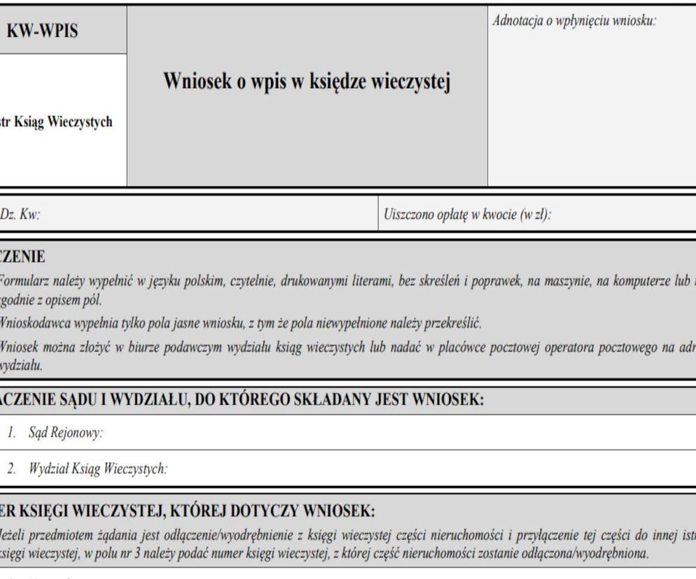Wniosek o wykreślenie z hipoteki – wzór pdf. 