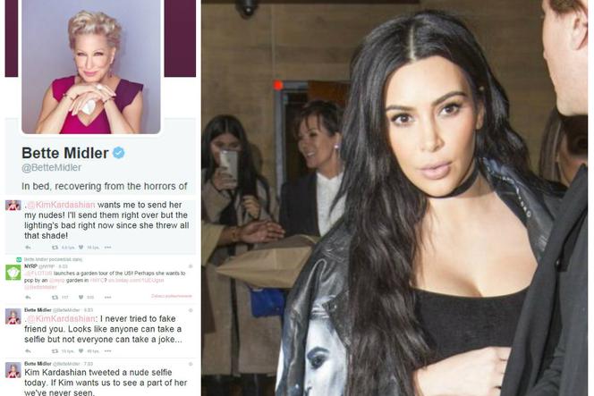 Bette Midler ciśnie Kim Kardashian na twitterze