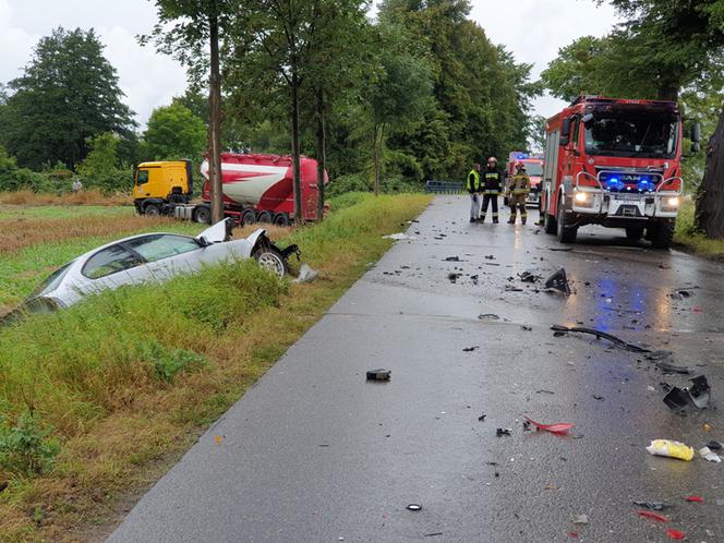 Groźnie wyglądający wypadek pod Braniewiem