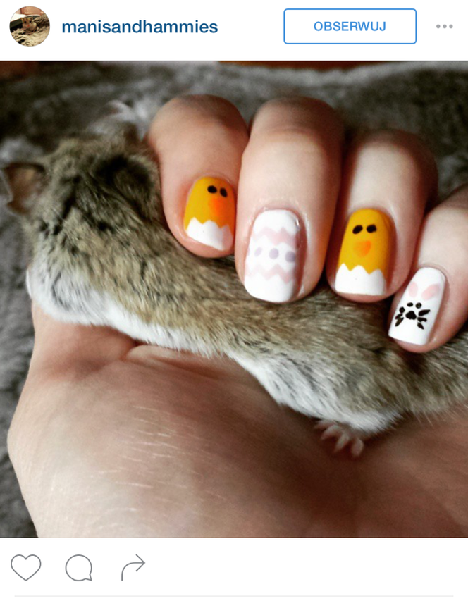 manicure na wielkanoc