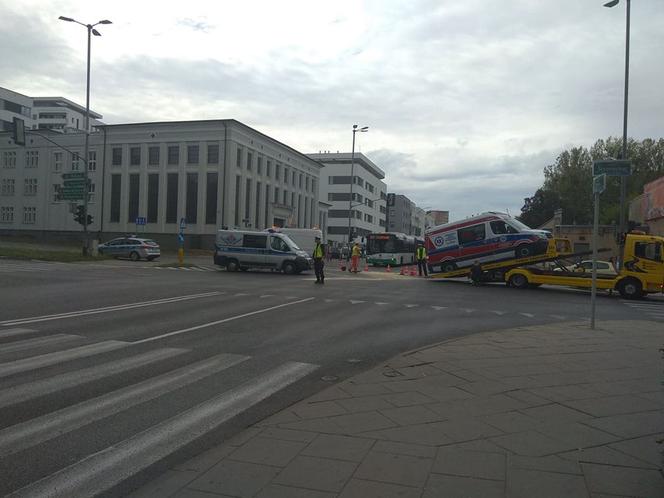 Kolizja na skrzyżowaniu Sczanieckiej i Emilii Plater