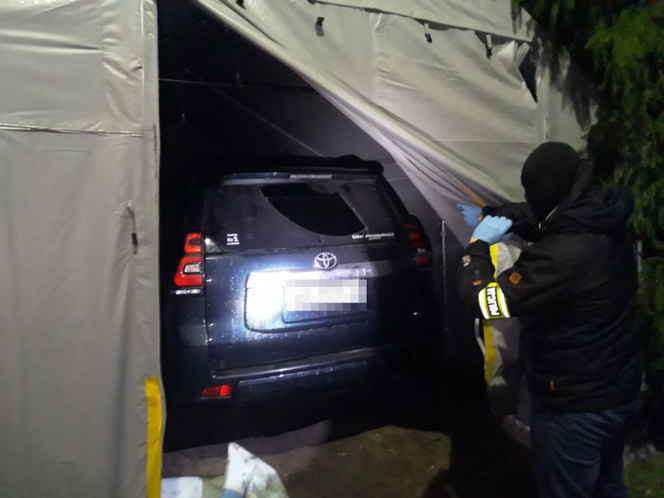 Zdjęcie z akcji policji na terenie powiatu wołomińskiego