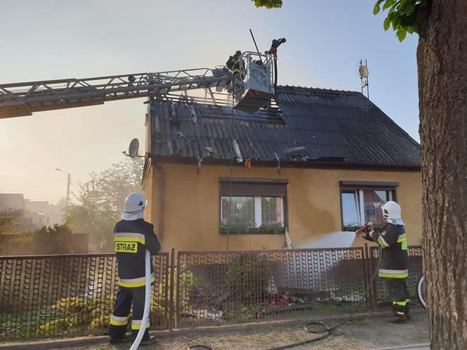 Pożar domu jednorodzinnego w Jarocinie