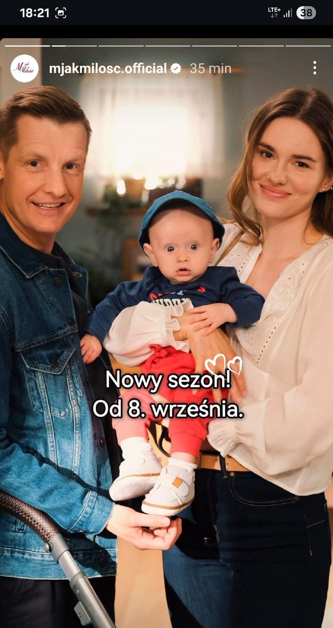 M jak miłość nowy sezon po wakacjach. Paweł (Rafał Mroczek), Franka (Dominika Kachlik), Antoś