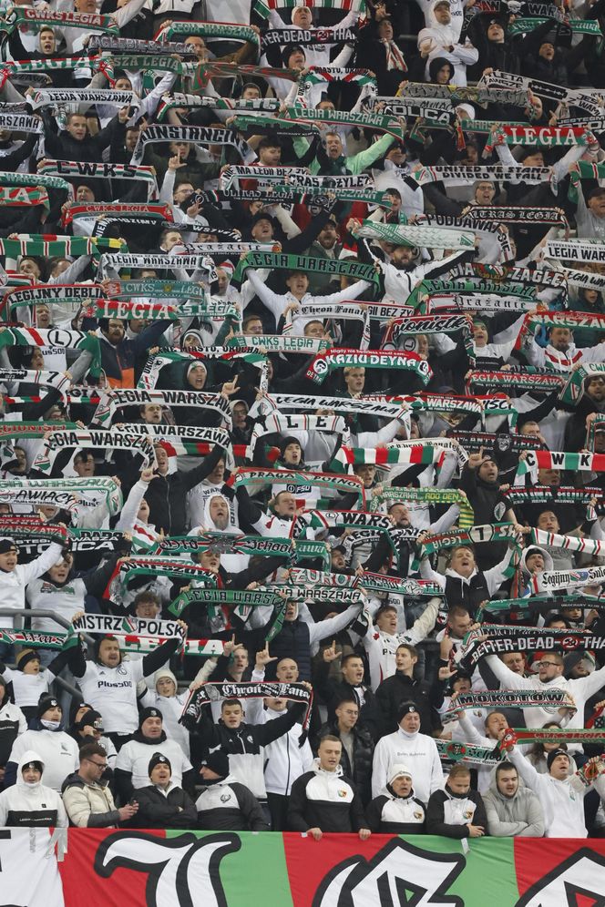 Legia Warszawa - Lech Poznań: Zdjęcia kibiców z klasyku i 13. kolejki PKO BP Ekstraklasy