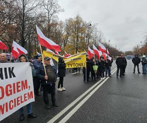 Protest plantatorów tytoniu w Warszawie (3.11.2025)