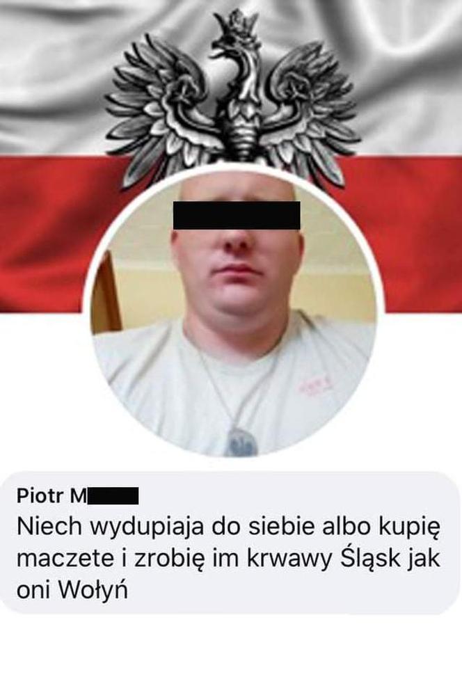 "Kupię maczetę i zrobię im krwawy Śląsk". Górnik Piotr M. groził rodzinie z dziećmi! 