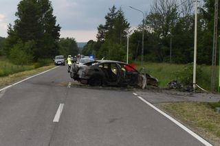Wypadek motocyklisty w Bieszczadach