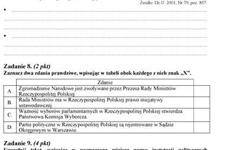 MATURA 2012, WOS poziom PODSTAWOWY - ARKUSZE, PYTANIA, ZADANIA, ODPOWIEDZI