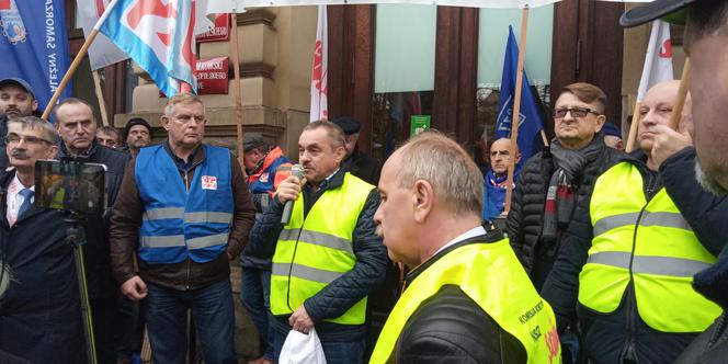 Wielki protest hutników w Krakowie