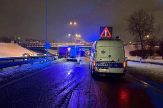 Wypadek na DTŚ w Katowicach. Trasa zablokowana