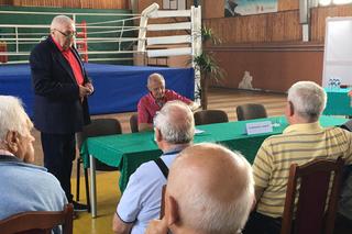 Spotkanie z byłym bokserem, Henrykiem Szymkowiakiem w Grudziądzu