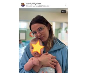 Syn Daniela Martyniuka to jego kopia. Spędził czas na basenie z Faustyną i Florianem