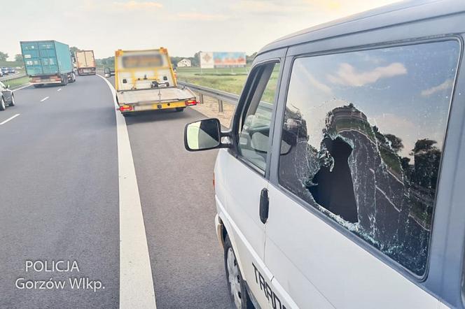 Gorzów: Zajechał drogę i wybił szybę – agresywny kierowca na ekspresówce [FOTO]