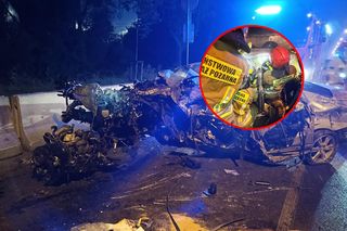 Auto roztrzaskane. W środku czterech nastolatków. Koszmarny wypadek