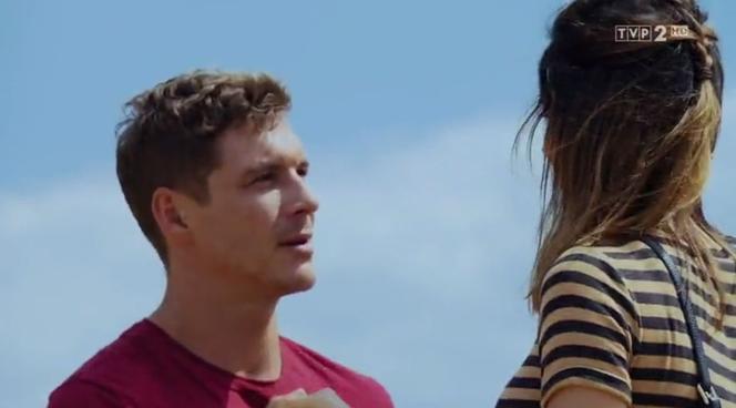 M jak miłość odc. 1397. Iza (Adriana Kalska), Marcin (Mikołaj Roznerski)