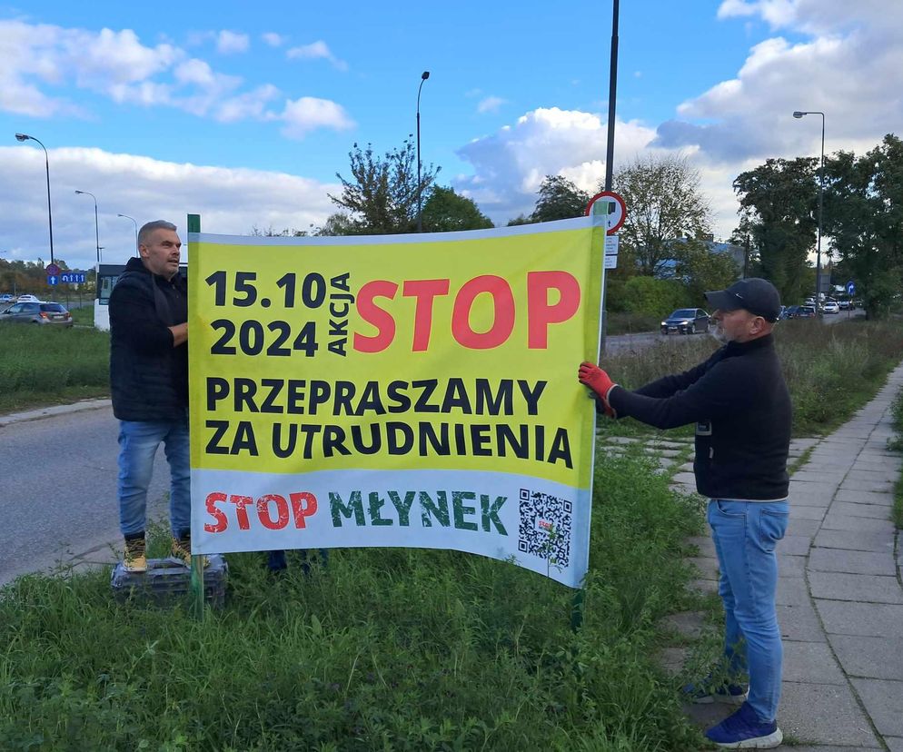 Protest mieszkańców Młynka