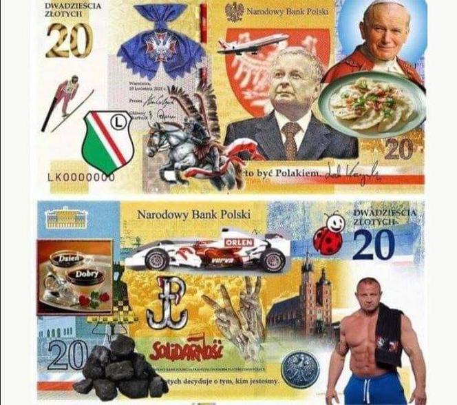 Cały internet żartuje z banknotu z Lechem Kaczyńskim. Jest wysyp memów [ZDJĘCIA] 