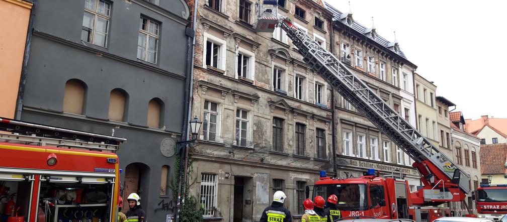 Pożar w budynku przy ul. Browarnej w Toruniu