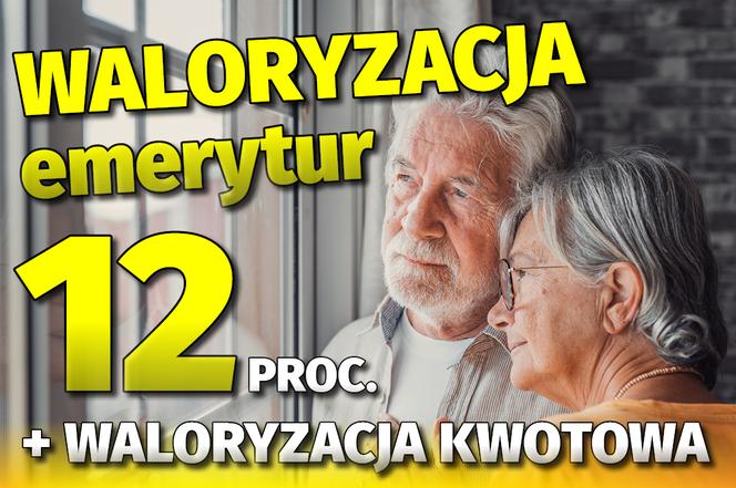 waloryzacja 2024 (12 proc.) + waloryzacja kwotowa