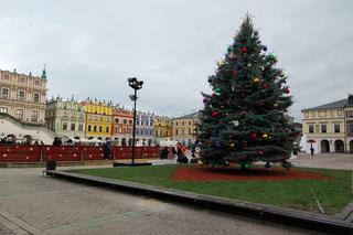 Dekoracje świąteczne na Rynku Wielkim w Zamościu