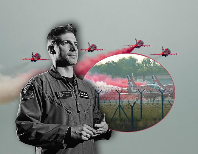 Wzruszający gest pilotów odlatujących z Radomia. Polska flaga na niebie dla „Slaba”