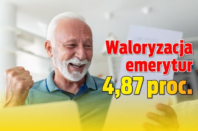 Waloryzacja emerytur 4,87 proc.