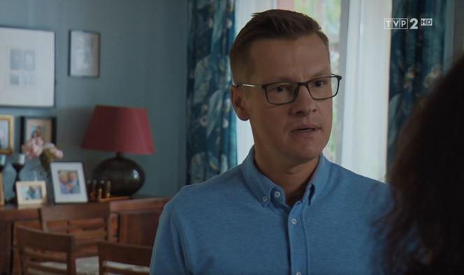 M jak miłość odc. 1563. Piotrek (Marcin Mroczek), Marysia (Małgorzata Pieńkowska)