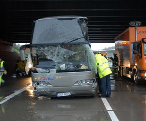 Wypadek autokaru na autostradzie pod Berlinem