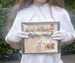 Pierwsza Komunia Święca córki Iwony Węgrowskiej 