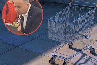 Andrzej Duda przyłapany na zakupach. Nagranie z wizyty prezydenta w hipermarkecie hitem internetu