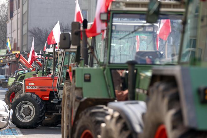 Strajk rolników w centrum Katowic ZDJĘCIA