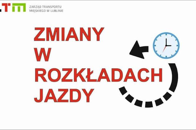 Zmiany w rozkładach jazdy ZTM Lublin