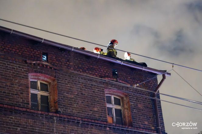 Pożar pustostanu w Chorzowie. 31-letni sprawca podpalenia usłyszał zarzuty