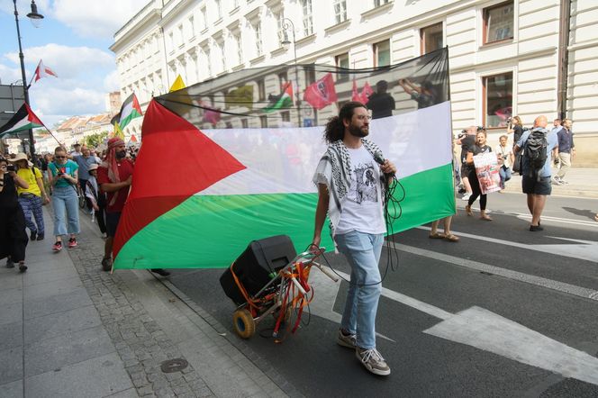 Marsz dla Palestyny przeszedł w niedzielę, 17 sierpnia ulicami Warszawy