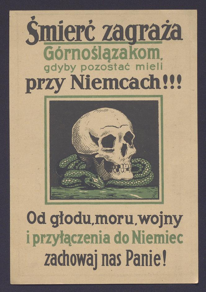 Pocztówka propagandowa z okresu plebiscytu na Górnym Śląsku