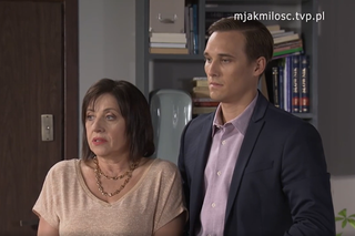 M jak miłość, odcinek 1680: Iwona (Hanna Śleszyńska), Olek (Maurycy Popiel)