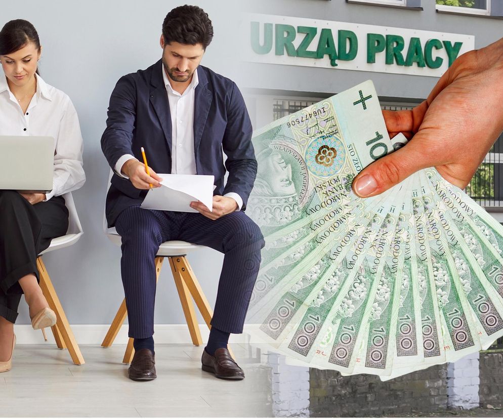 urząd pracy + bezrobotny + pieniądze