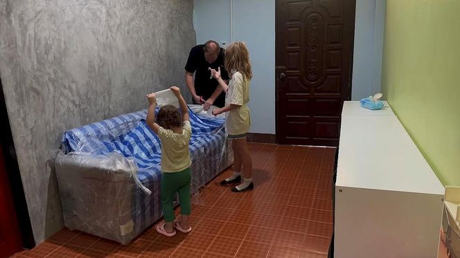 Rodzina pięcioraczków z Horyńca już po przeprowadzce