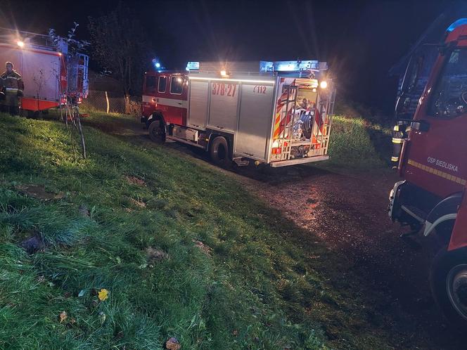 Lubaszowa. Strażacy walczyli z pożarem kotłowni w budynku mieszkalnym