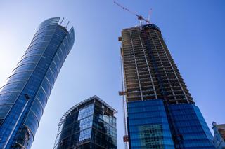 Budowa wieżowca The Bridge na Woli w Warszawie